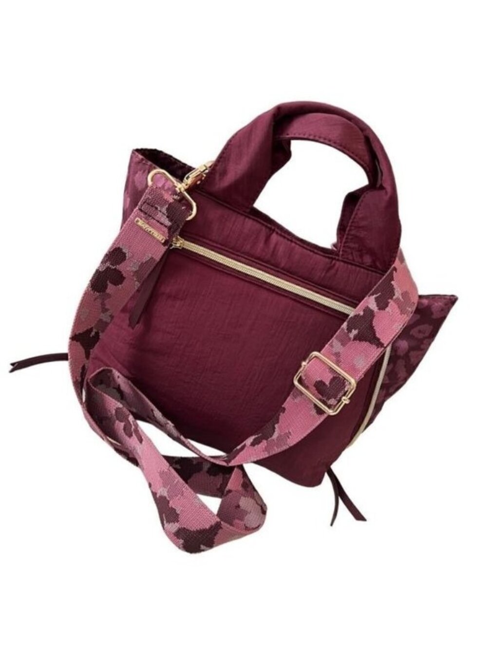 Stella & Dot Zip It Oxblood You Do You Detachable Strap Purse Crossbody